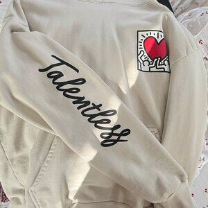 SP × Keith Haring Hearts Full‑Zip Hoodie